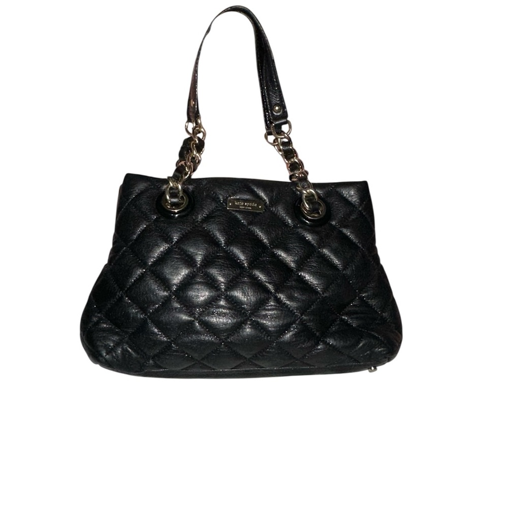 Kate Spade Black Quilted Shoulder Bag with Chain Straps